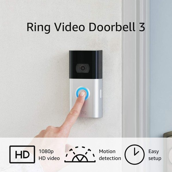 Ring Video Doorbell 3  Satin NickelVenetian Bronze RIN8VRSLZ-0EN0